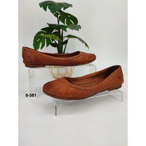 Frye Women’s Carson Ballet Brown Leather Flats Size 8M US